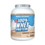 پروتئین وی ۱۰۰٪ بادی اتک | Body Attack 100% Whey Protein Cookies n Cream 2300g